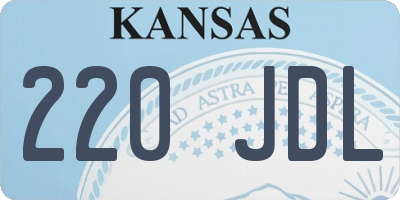 KS license plate 220JDL