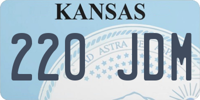 KS license plate 220JDM