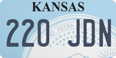 KS license plate 220JDN