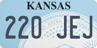 KS license plate 220JEJ