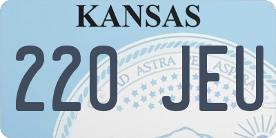 KS license plate 220JEU