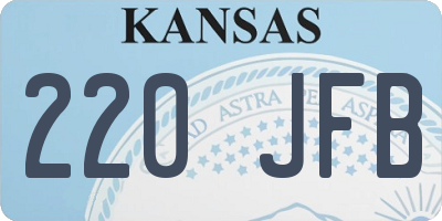 KS license plate 220JFB