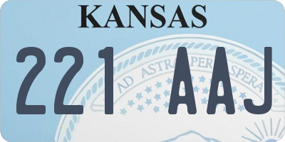 KS license plate 221AAJ