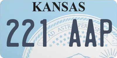 KS license plate 221AAP