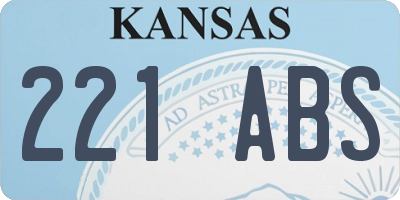 KS license plate 221ABS