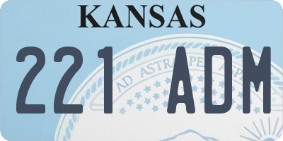 KS license plate 221ADM