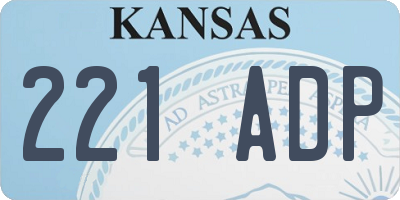 KS license plate 221ADP