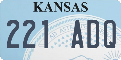 KS license plate 221ADQ