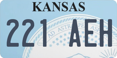 KS license plate 221AEH
