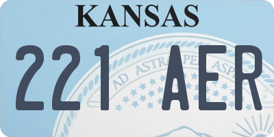 KS license plate 221AER