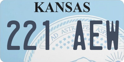 KS license plate 221AEW