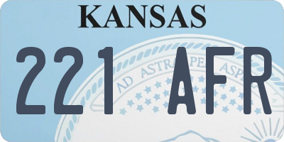 KS license plate 221AFR