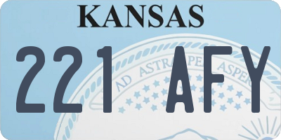 KS license plate 221AFY