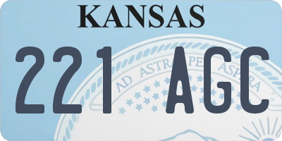 KS license plate 221AGC