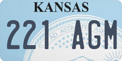 KS license plate 221AGM