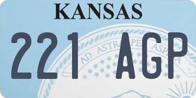 KS license plate 221AGP