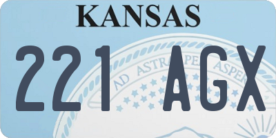 KS license plate 221AGX