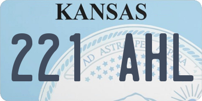 KS license plate 221AHL