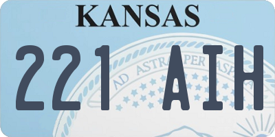 KS license plate 221AIH