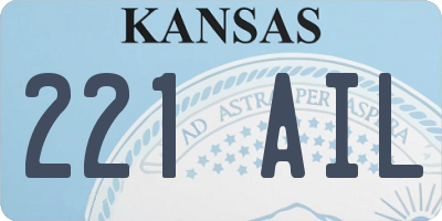 KS license plate 221AIL