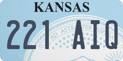 KS license plate 221AIQ
