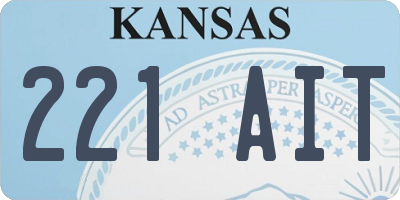 KS license plate 221AIT