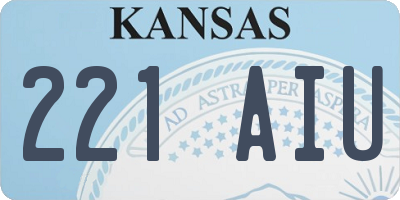 KS license plate 221AIU