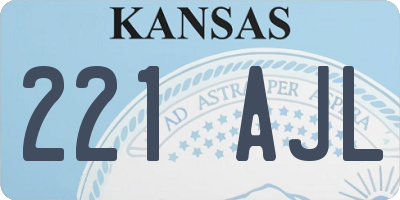 KS license plate 221AJL