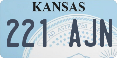 KS license plate 221AJN