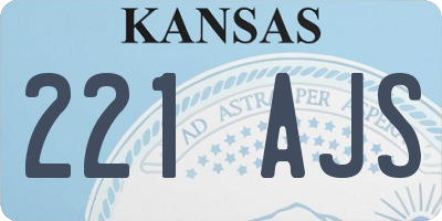 KS license plate 221AJS