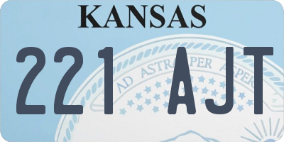 KS license plate 221AJT