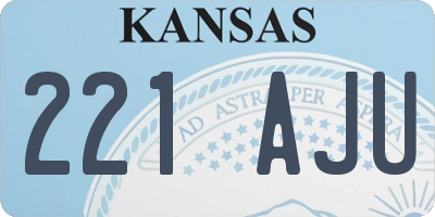 KS license plate 221AJU