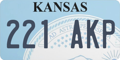 KS license plate 221AKP