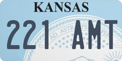 KS license plate 221AMT