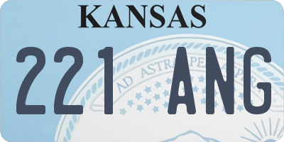 KS license plate 221ANG