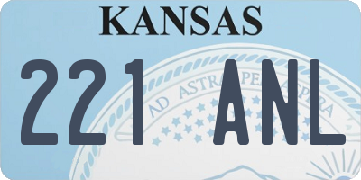 KS license plate 221ANL