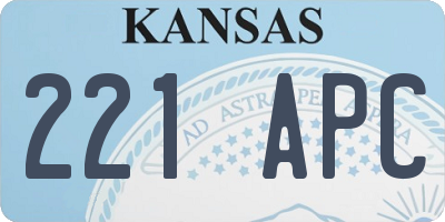 KS license plate 221APC