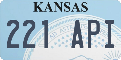 KS license plate 221API