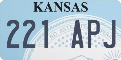 KS license plate 221APJ