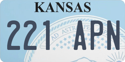 KS license plate 221APN
