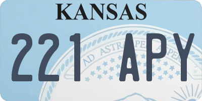 KS license plate 221APY
