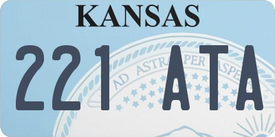 KS license plate 221ATA