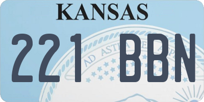 KS license plate 221BBN