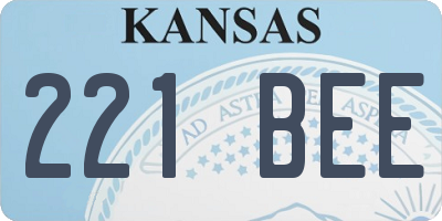 KS license plate 221BEE