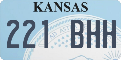KS license plate 221BHH