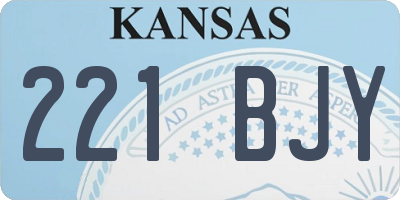 KS license plate 221BJY