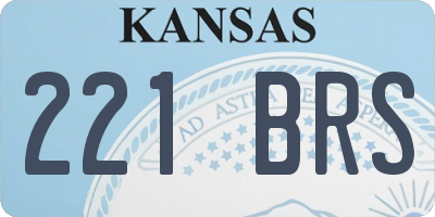 KS license plate 221BRS