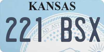 KS license plate 221BSX
