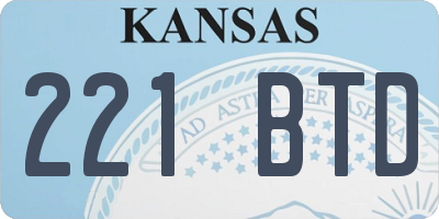 KS license plate 221BTD