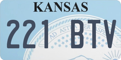 KS license plate 221BTV